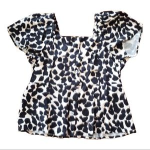 Crop Cheetah print blouse